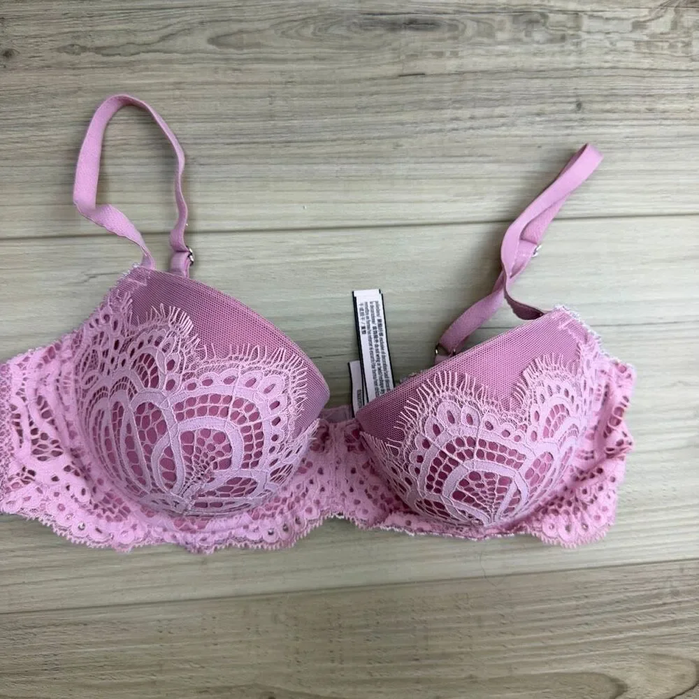 Victoria’s Secret Dream Angels Pink Lace Demi Bra 34C